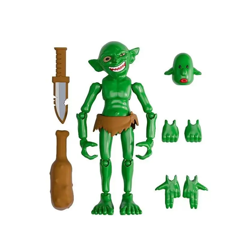 T13 Action Figure Goblin Doll Assembly Model, Multi-Jointed Moveable Goblin Hand Toy, Multiple Colors Available, Full Jointed Body, Two Head Carvings, Articulated Figures, Articulating Figures