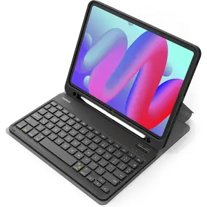 iPad 10th/11th Generation Keyboard Case, Compatible A16 2025 11", Air 11" M3/M2 (2025/2024), Air 5/4, Pro 11 4/3/2/1, Magnetic Detachable Keyboard with Pencil Holder, KB04002 (Black)