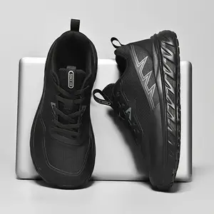 LISM Men's Wide Toe Running Shoes - Breathable Arch Support & Cushioned MD Sole, Low-Top Sneakers with Arch Stabilization, All-Season Sneakers for Overweight/Obese Men, Gym, Jogging, Walking - Comfortable Wide Width & Height Design, Lace-Up Closure, Durab