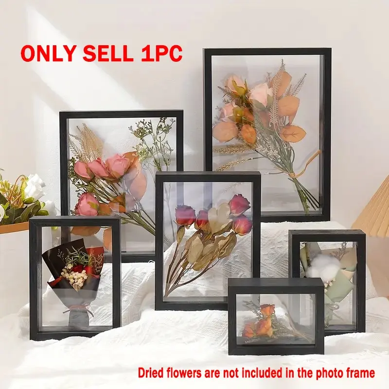 3D Hollow Dried Flower Frame, DIY Wall Hanging Specimen Box, Rose Display Frame, Floral Painting Frame, Storage Flower Frame, Decoration, Home Decoration, Modern Frames, Frame Design, Valentine's Day Gift, Picture Frame, Photo Frame, Frame Only
