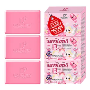 DR.DAVEY 3pcs VITAMIN B3 Soap Cleaning and moisturizing handmade soap, soap for bathing and cleansing, moisturizing soap for bathing, moisturizing soap for bathing, moisturizing soap for bathing, Hydrating, Body Care