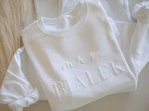 [CUSTOM IN DESCRIPTION] Custom EMBOSSED future mrs sweatshirt new mrs sweatshirt bride to be gift bride sweatshirt bridal sweatshirt gift ideas Engagement Gift