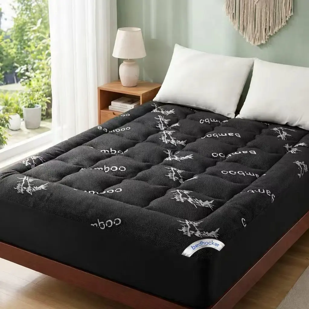 Bamboo Mattress Pad for Hot Sleepers – 360 ° Deep Pocket Fits 18" Bed, Premium Filling, Gently Enveloping Cloud Soft, Machine Washable summerwins summer cooling