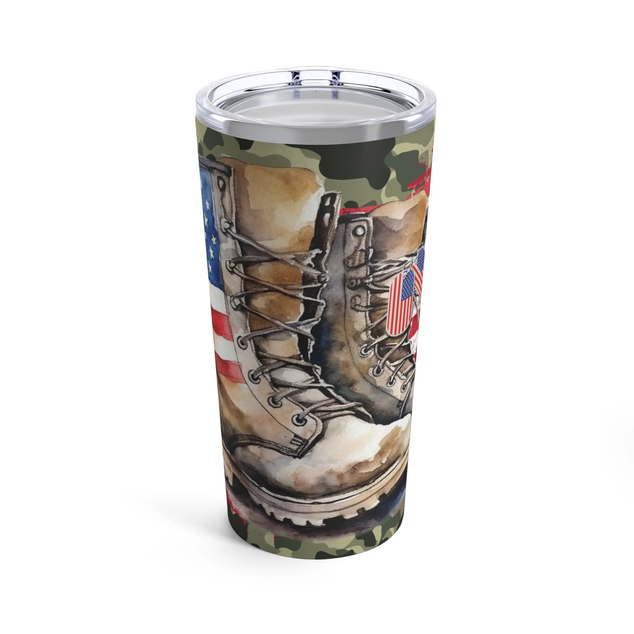 Soldier 20oz Coffee Mug Gift for Him Birthday Deployment Gift Military Theme Cup Army Mug Drinkware