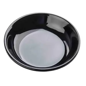 Black Melamine Round Mini Plate 3.25 oz