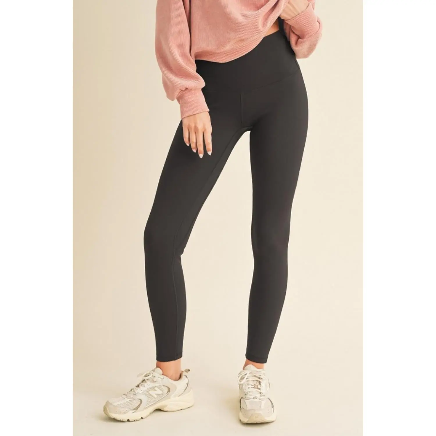 Women's Yelete High Waisted Fleece Lined Full Size Leggings, Multi-Size, Slip-On, Fits Well, with Warmth Boost
