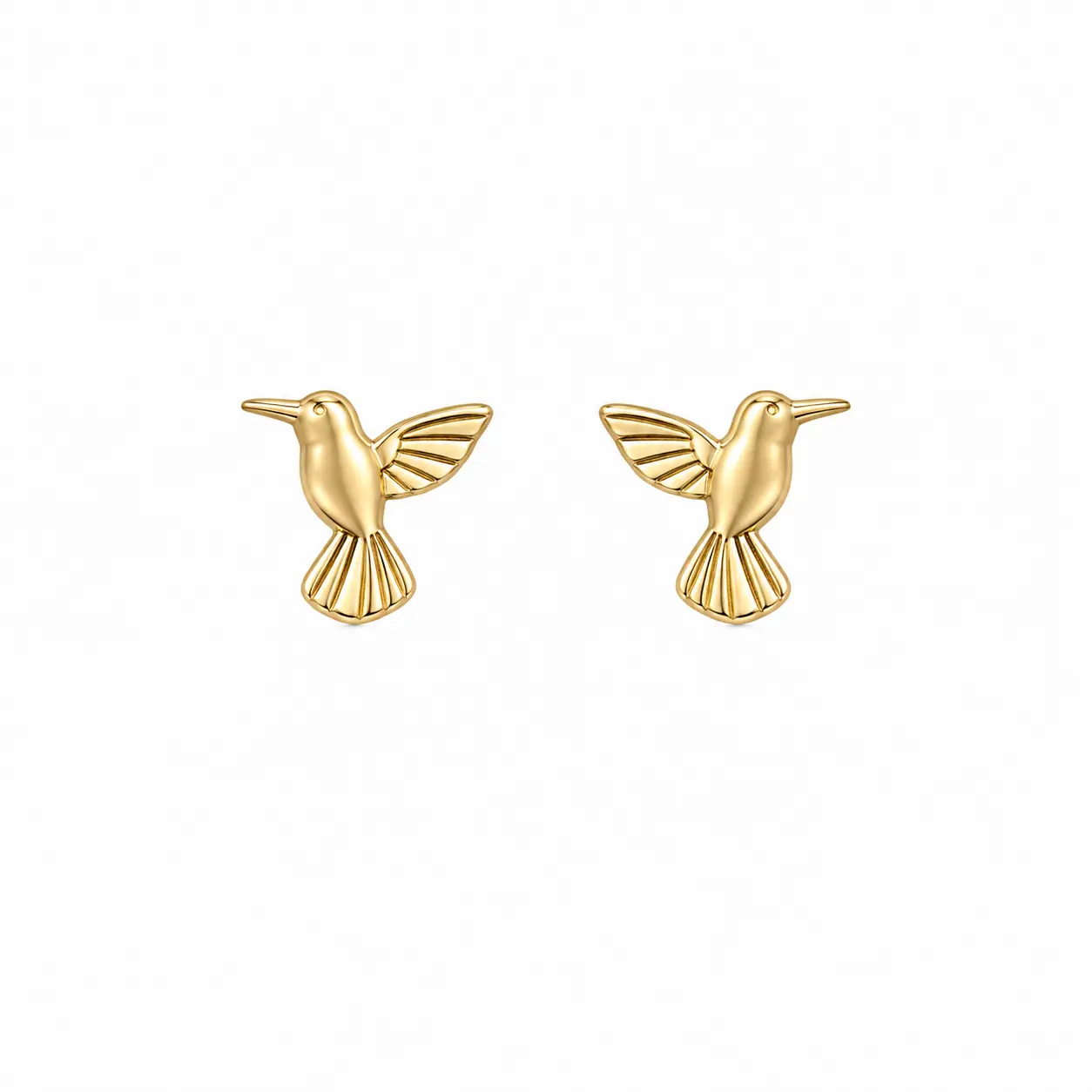 10k Gold Hummingbird Stud Earrings