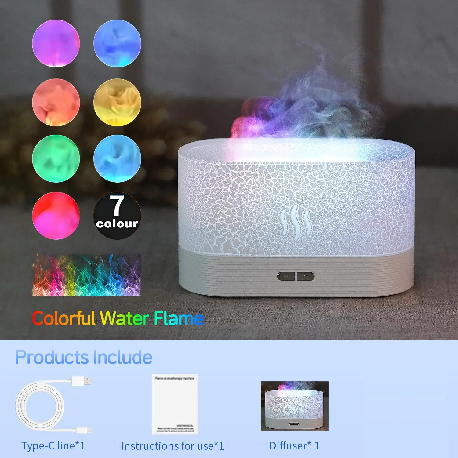 Flame Humidifier, Humidifier For Home, Flame Aromatherapy Machine, Fragrance Aroma Humidifier, Scent Humidifier, Bedroom Desktop Atmosphere Decor Light, Creative Humidifying Lamp, USB Powered, Home Valentine's Day Gift