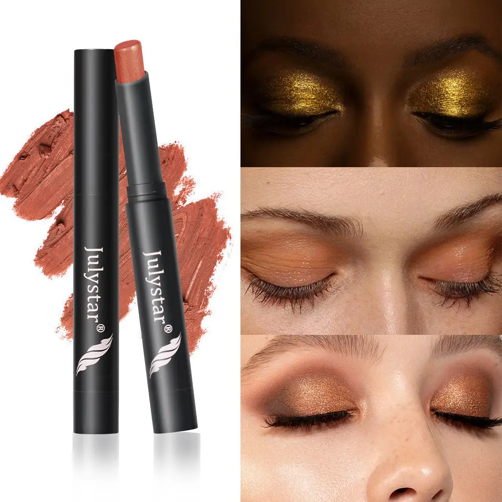 3-Pack Smoky Amethyst Shimmer Eyeshadow Sticks (101), Waterproof, Long-Lasting, High-Pigmented Cream Eye Pencils with Lid Application, Lightweight, Daily-Use, Smooth, Blendable Cosmetic Palette, Makeup, Gentle, Silky, Compact, Swipe Apply