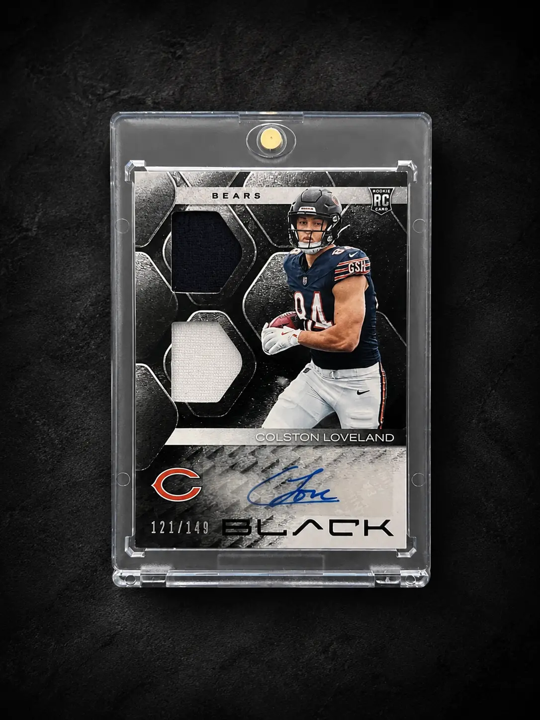 Colston Loveland RPA, 2025 Panini Black. 121/149 Card