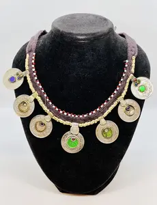 Fabric Tribe Coin Necklace From Turkey -