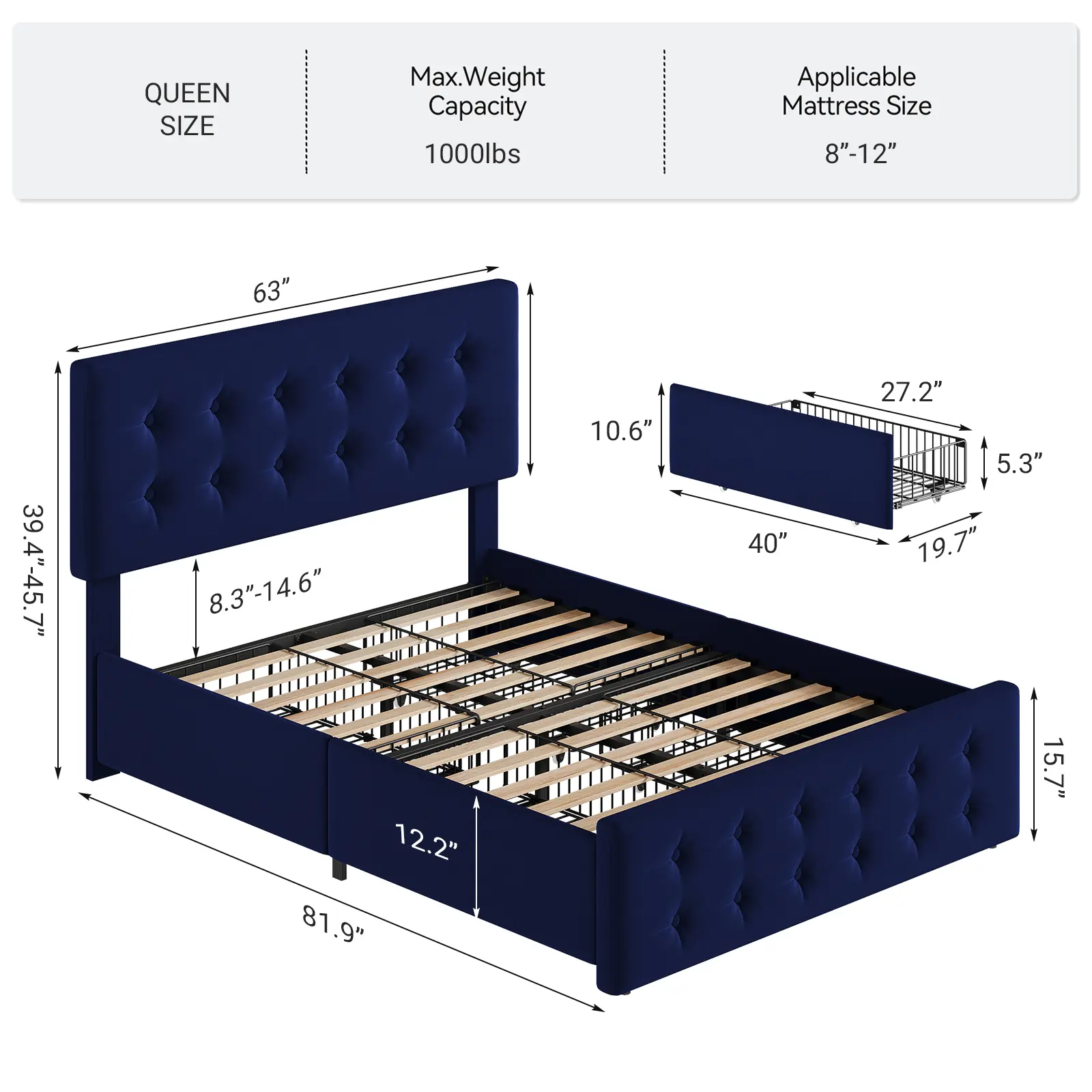 Blue Flannel (800-43) - Queen