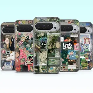Studio Ghibli Phone Case Anime Magic Cover for iPhone X, 11, 12, 13, 14, 15 & more – SS Galaxy S21 to S25 Ultra, Plus with Suction