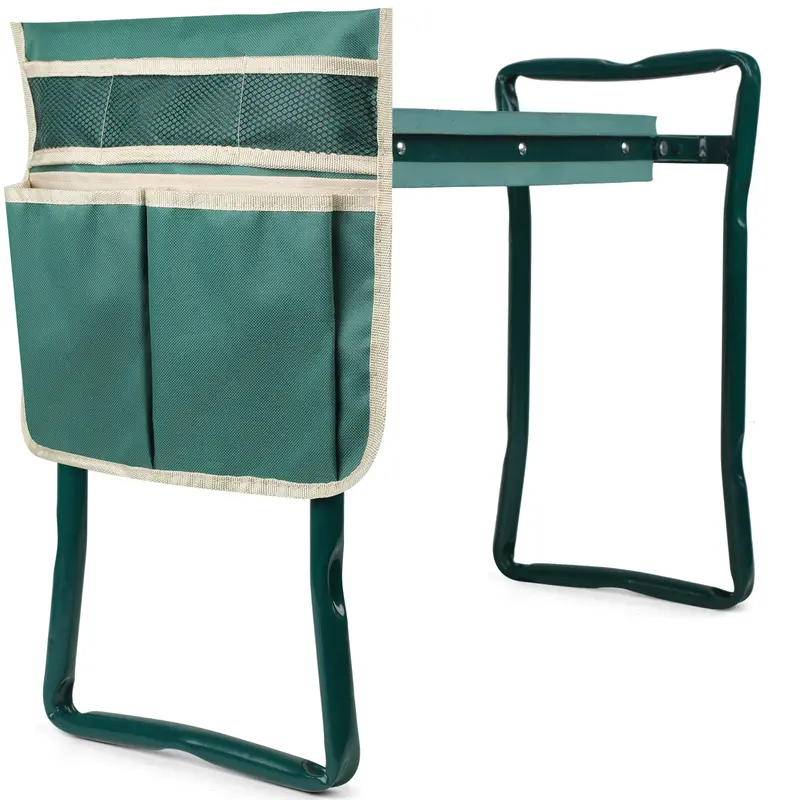 Garden Kneeler and Seat, Garden Bench for Kneeling and Sitting, Garden Stool and Kneeler with A Tool Pocket, Eva Soft Foam Pad for Kneeling and Seating, Gardening Gifts for Women Men Seniors Gardener