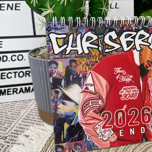 Brown King of R&B Vibe 2026 Wall Calendar, Retro Real Steel Noisy Boy, Robot Calendar for Home Decor, New Year 2026 Wall Calendar