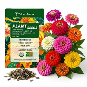 Zinnia Flower Seeds for Planting - Easy-to-Grow Annual Outdoor Ornamental Seeds, Ideal for Garden, Patio Grow Flowers Projects, Outdoor Flowers