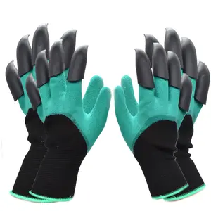 2 Pairs Garden Gloves with Claws for Men and Women Both Hands Designed for Easy Digging Planting and Yard Work Safe and Durable Gardening Gloves, Abs Claws