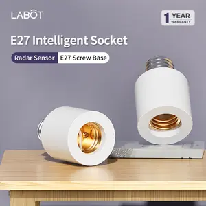 Smart Microwave Radar Sensor Light Socket E27 Screw Base Infrared Body Automatic Sound Control Lamp Head, Hallway Lighting Solution