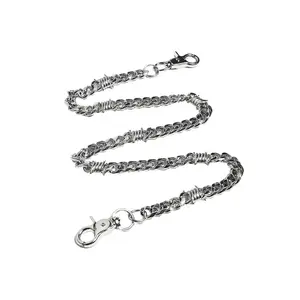 Wallet Chain, Heavy Duty Pocket Chain with Round Clasp, Men Chains for Jeans, Pants Clothing Accessories