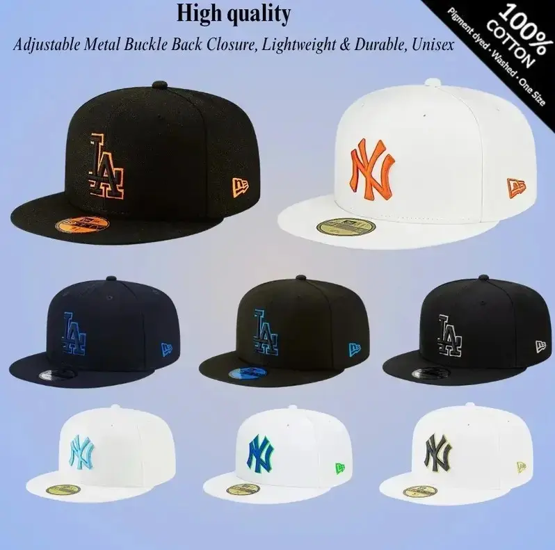 New Era MLB 59FIFTY Snapback Cap - NY Yankees/LA Dodgers Anniversary Patch Hat, Unisex Classic Sport Streetwear, Adjustable Fit Sports Collectible Headwear