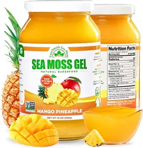 Wildcrafted Irish Sea Moss Gel Made in USA Rich in Vitamins and Minerals Sea Moss Gel Raw Nutritional Supplement Daily Immune Support Digestive Health Joint Support Thyroid Health Vitality Energy and Overall Wellness Formula