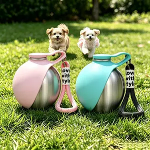 Pet Supplies: Portable Stainless Steel Water Bottle for Dogs — Outdoor Drinking Cup & Water Dispenser for Walking and Travel