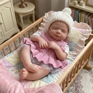 Otarddolls 17.7 Inch Pascale Soft Silicone Reborn Girl Doll With Lifelike Artificial Painted Skin Hand Rooted Eyelashes Flexible Rebirth Doll For Youngsters