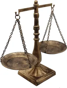 Vintage Metal Libra Jewelry Display Tray Bronze Cosmetic Organizer