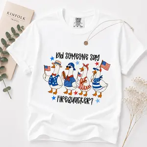 Comfort Colors Goose Shirt, Funny 4th of July Goose Tee, Patriotic Goose T-Shirt, Firequacker Shirt, Silly Goose Graphic Tee, Independence Day Shirt, Funny USA Gift for Men Women