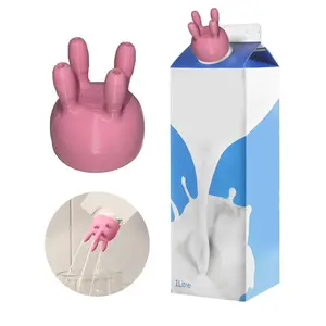 Hot Milk Carton Cap 3D Printed Milk Box Bottle Lid Dispenser, Creative Plastic Milk Splitter, Unique Kitchen Gadget, Fun Gift Idea