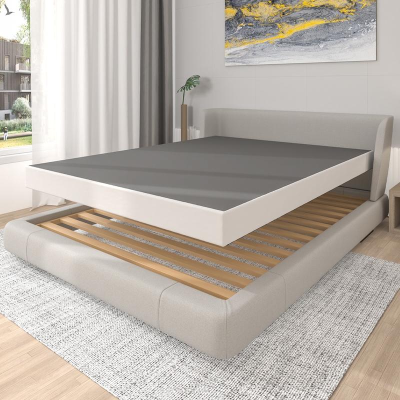 Edenza-Queen Box Spring 5 Inch, Heavy Duty Mattress BoxSpring Foundation, Sturdy Queen Box Springs for Bed with Fabric Cover Set, Easy Assembly, Noise Free Edenza-Queen Box Spring 5 Inch, Heavy Duty Mattress BoxSpring Foundation, Sturdy Queen Box Springs for Bed with Fabric Cover Set, Easy Assembly, Noise Free