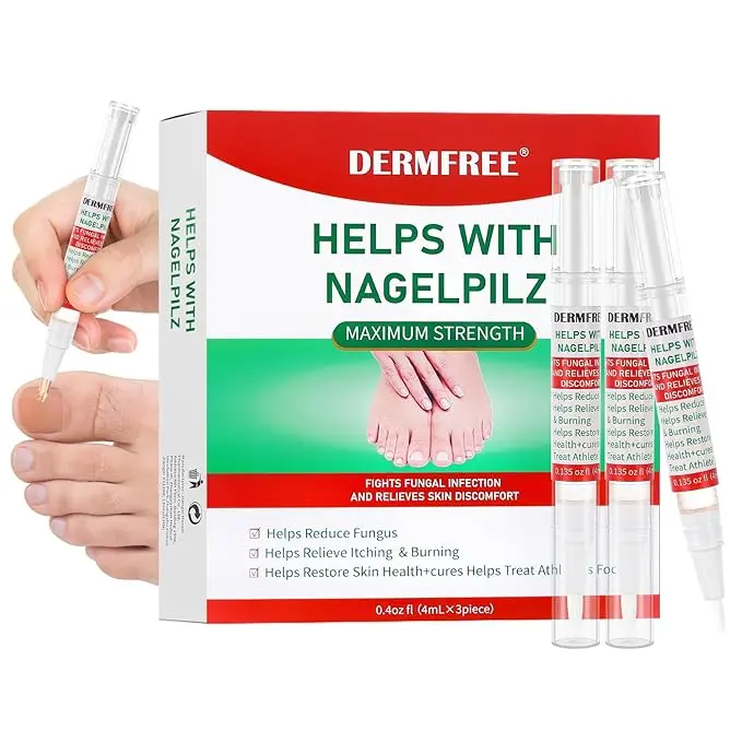 DERMFREE Nail Care Pen - Anti-Fungal Therapy Treatment for Toenails & Fingernails, Mess-Free Apply, Itch Relief, Reduces Fungus Nail Repair Solution