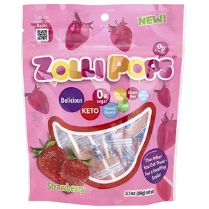 Zollipops Suckers, Strawberry, 3.1 oz (88 g) Zollipops Suckers, Strawberry, 3.1 oz (88 g)
