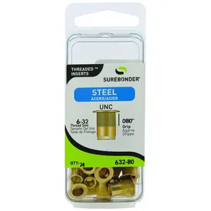 6-32 Steel Rivet Nut – Threaded Insert - 25 Pack
