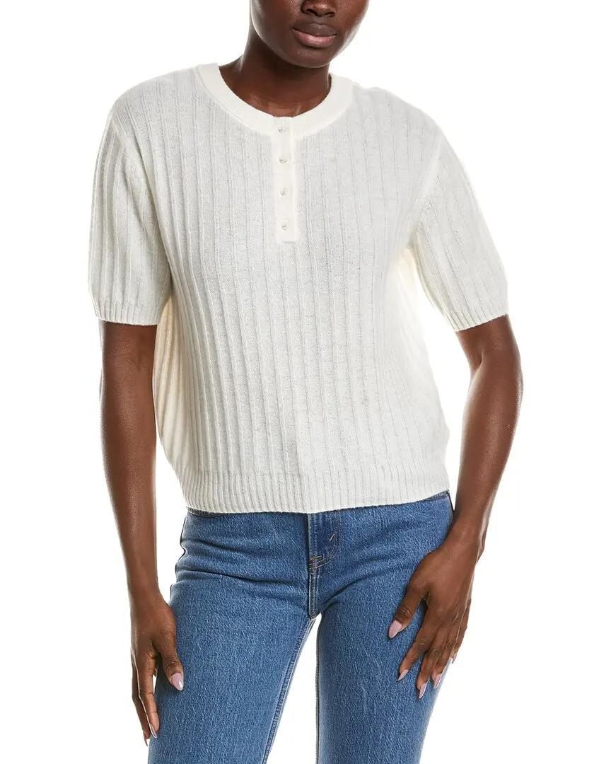 NAADAM Coastal Cashmere Reversible Henley Sweater