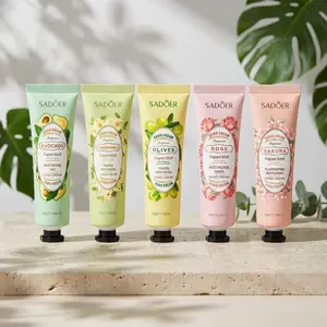 Flower and Fruit Fragrance Hand Cream Five-piece Set, with a moisturizing and lightweight cream body, suitable for daily use, making it a perfect holiday gift for friends and family
