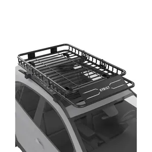 GARVEE Spider 64"x 36"x 5" Roof Rack Basket Rooftop Cargo Carrier with Extension Black Car Top Luggage Holder Universal for SUV Cars