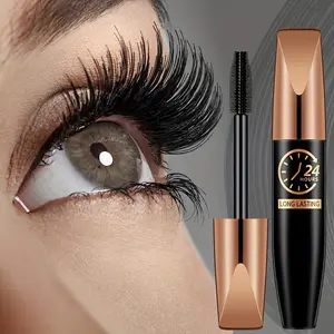Big Eye Premium Rolling Beauty Mascara - Waterproof 8D Fiber Eyelash Lifting, Rolling and Lengthening Formula, with curling brush head, all-day anti-smudging, black mascara, anti-smudging makeup, exquisite tube packaging, no caking application