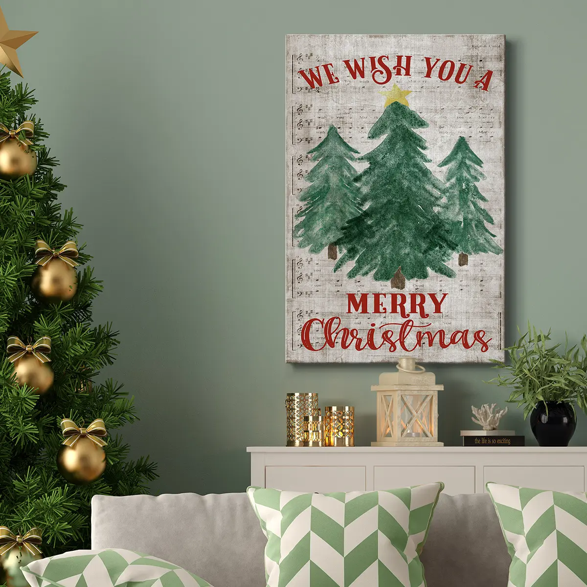 We Wish You A Merry Christmas- Gallery Wrapped Canvas
