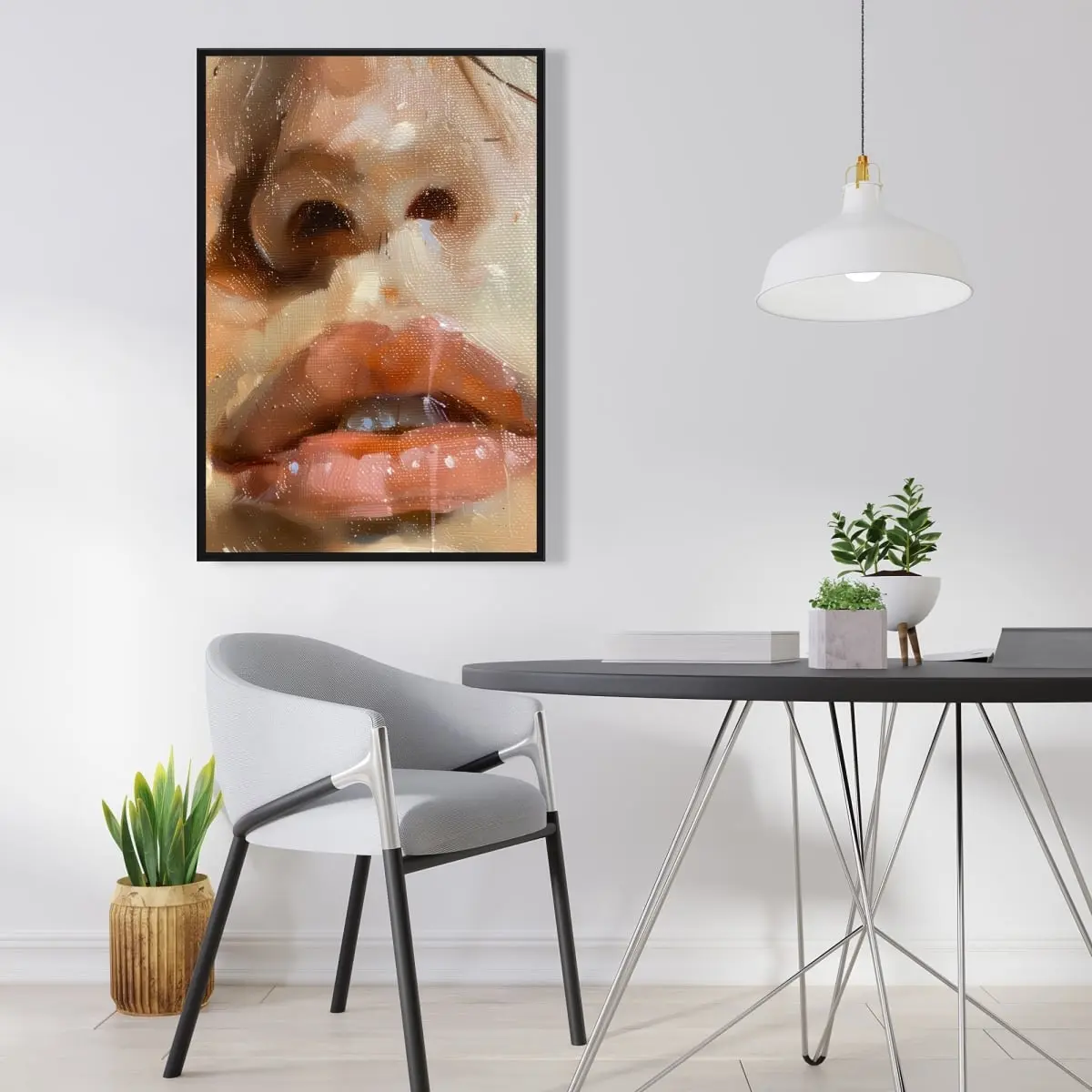 212 MAIN 24x36 in. Lust-Beige Framed Minimalist Photo Print - Elegant Home Decor Wall Accent & Decoration