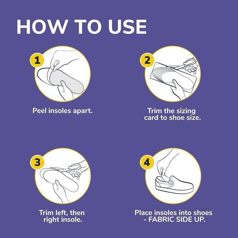 Insoles for All Day - Shock Absorbing Insoles for Men & Women, Plantar Fasciitis High Arch Support, 220+ lbs Capacity - Footwear Designer Parent Bedroom Shoe Comfort