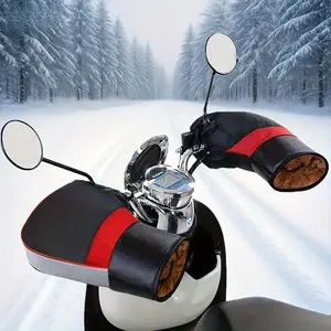 Winter Thermal Cycling Gloves, Windproof Touchscreen Motorcycle Gloves, Reflective Strips, Ideal Christmas Gift for Outdoor Sports