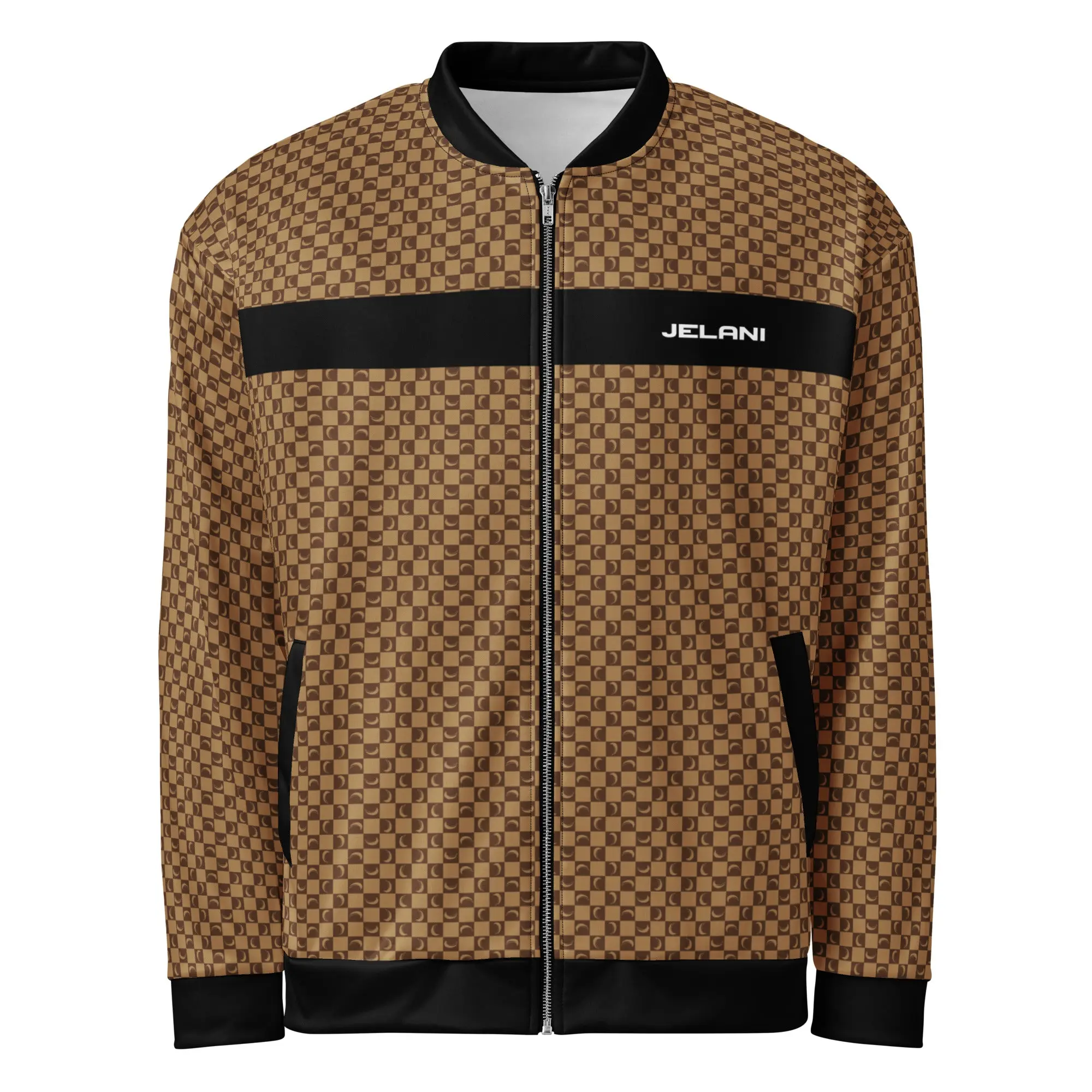 Signature Chess Bomber Jacket – Chocolate Butter