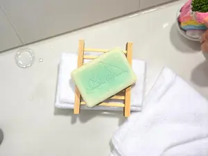 Egyptian Miracles Golden Oasis Shampoo Bar - Vegan and Cruelty Free with Free Reusable Bag Container and Free Shampoo Bar Dish Square