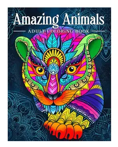 Amazing Animals Adult Coloring Book Stress Relieving Mandala Animal Designs for Relaxation and Creativity
