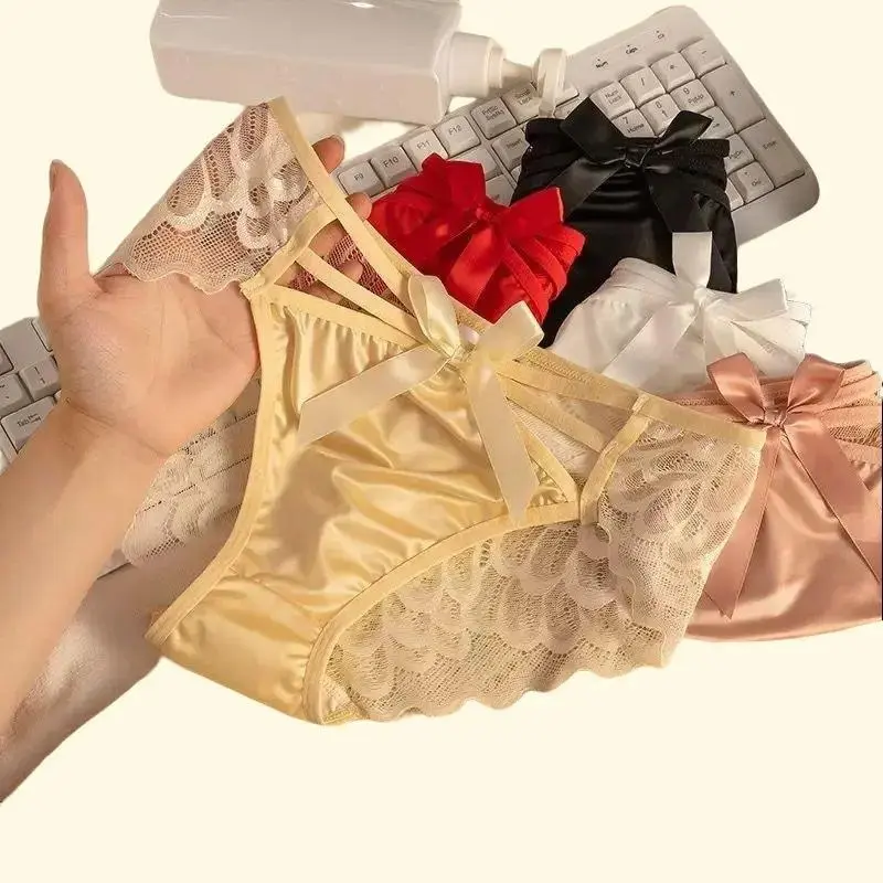 COUTUER COZY Women's 6-Piece Floral Lace Maternity Panty Set, Elegant Postpartum Briefs with Cute Bow for Daily Wear, Romance, Luxury Lace
