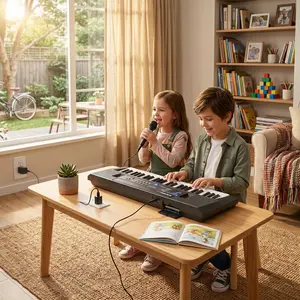 Electric Keyboard 37 Key Piano Children's Musical Instrument Toy Microphone Recording Function