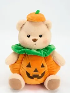 Getahug Halloween Spooky Pumpkin Bear | Handmade Jointed Teddy Bear Stuffed Animal Gift
