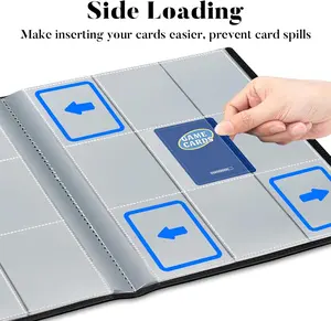 Tofficu Gaming Card Holder Album Trading Card Binder for Collectors Capacity Plastic Protector for Sports Anime and Business