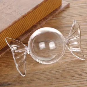 24pcs Clear Fillable Ornaments Balls Transparent Clear Round And Rectangle Shape Favors Box Plastic Jewelry Beads Containers, Transparent Plastic Box, Bridal Wedding Party Favors Boxes for Small Gifts Wrapping